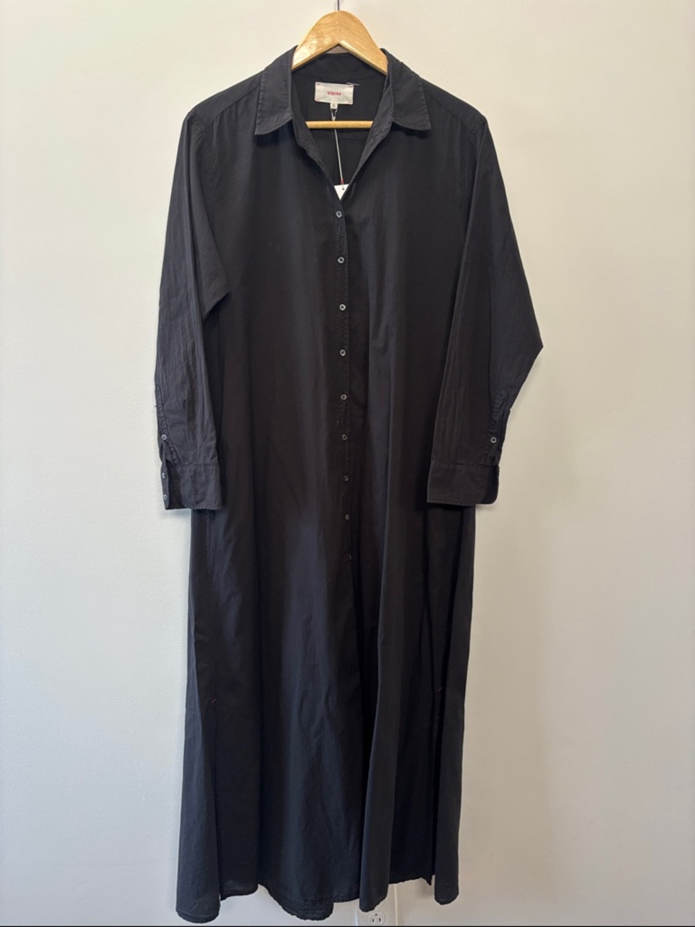 XiRENA Black  L/S Button-Up Boden Dress